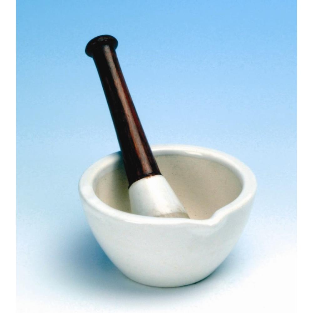 thumbnail image 2 of Eisco Labs 64oz Porcelain Mortar And Pestle – Unglazed Grinding Surface – Science Lab 2 of 5
